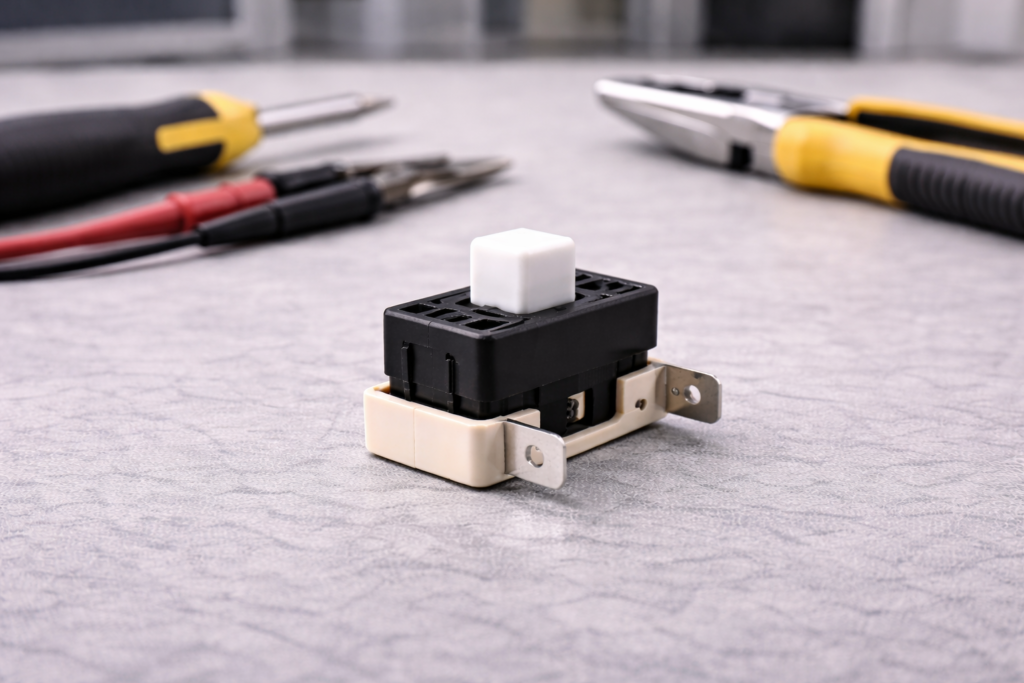 Replacement dryer door switch component used for Whirlpool dryers